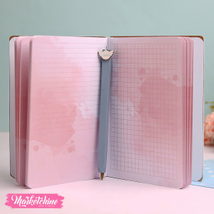 Set OF NoteBook&Pen-Light Blue Unicorn 