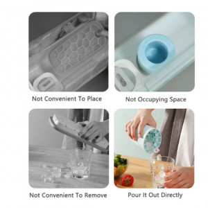 3D Silicone Portable Ice Mold, Easy Release Silicone Ice Cube Mold
