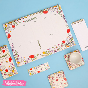5Pcs OF Desk Planner-Flower