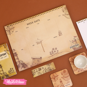 5Pcs OF Desk Planner-Compass