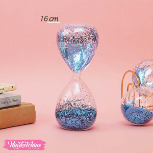Glass Decor-Blue Glitter  (16 cm )