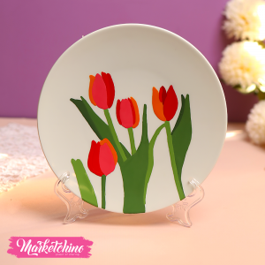 Painted Ceramic Patel-Tulip Flower