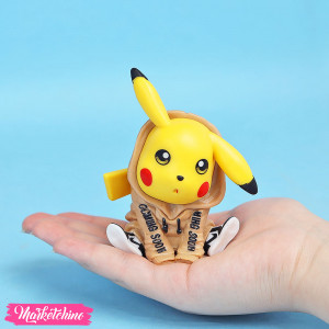 Hard Rubber 3D Pikachu Pokemon Toy / Random