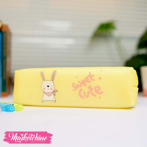 Silicone Pencil case-Yellow Bunny