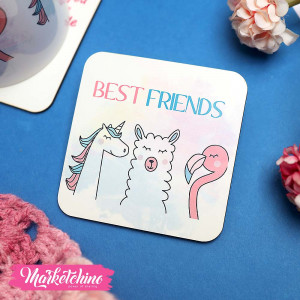 Printed wooden Coaster-Best Friend 