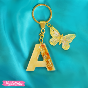 Resin Keychain-Letter A