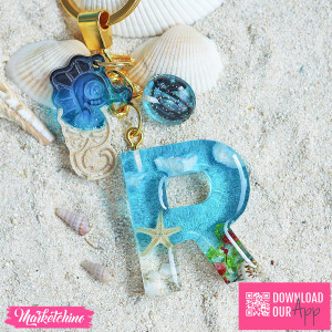 Resin Keychain-Letter H