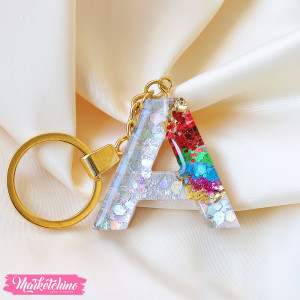 Resin Keychain-Letter A