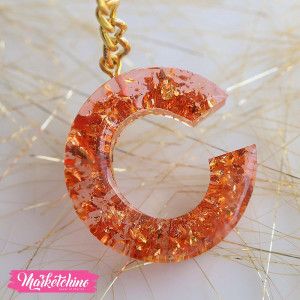 Resin Keychain-Letter C