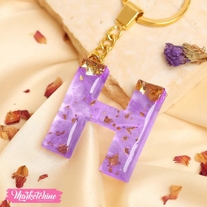 Resin Keychain-Letter H