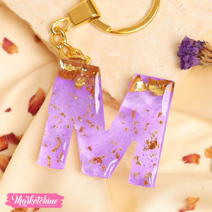 Resin Keychain-Letter M
