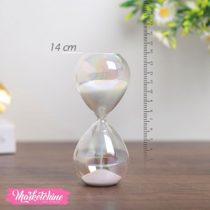  Anti Reflection Sand Clock (57 sec )-White (14 cm)