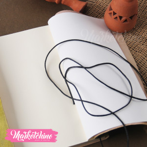 Natural Leather Sketch Book- Laughing girl (A5)