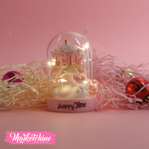 Glass Lighting Lamp- Pink Amusement Park