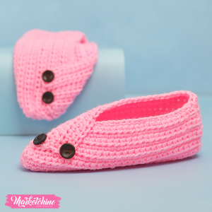 Crochet Foot Wear For Women-Pink