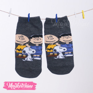  Foot Socks-Snoopy&Charles