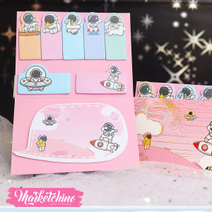 Sticky Notes-Astronaut-Pink