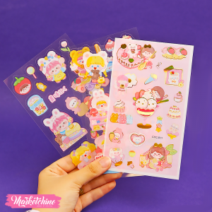4sheets Cartoon Graphic Random Sticker 4