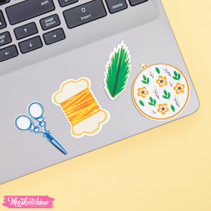 19Pcs Of Ponto Cruz Sticker