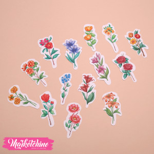 12Pcs Of Flower Sticker 