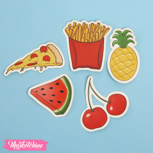 5Pcs Of Laptop Sticker-Pizza 