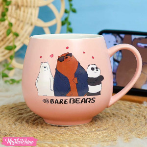 Ceramic Mug- We Bare Bears - Pink 