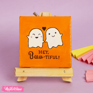 Canvas Mini painted Tableau - Boo - Tiful