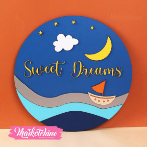 Wooden Painted  Tableau-Sweet Dream