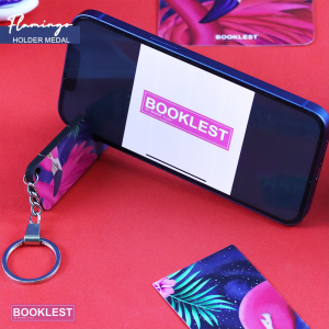 Wooden Keychain&Phone Stand-Flamingo