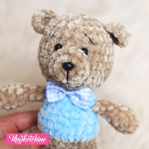 Doll-Crochet-Light Blue Bear  (19 cm)
