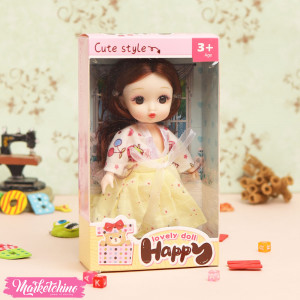 Hard Rubber-Doll-Yellow Dress (16 cm ) 