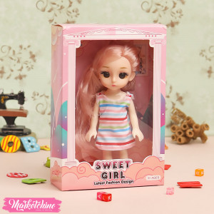 Hard Rubber-Doll-Colorful Dress (16 cm ) 