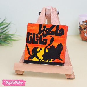 Canvas Mini painted Tableau-Timon and Puma-هاكونا ماتاتا