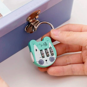 1pc Cat Random Color Metal Password Lock