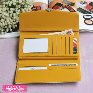 Leather Wallet-Yellow 