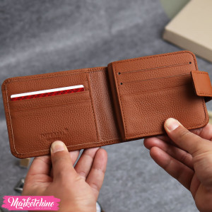 Leather Wallet-Horse-Black 
