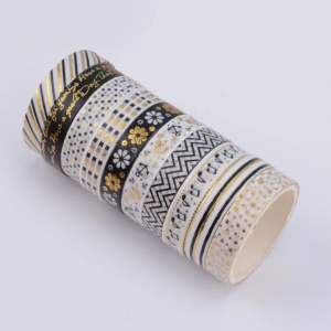 10 Rolls Metallic Pattern Washi Tape