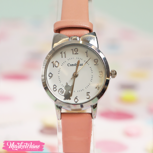 Casual Bow Decor Round Dial Quartz Watch