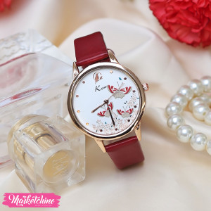 Watch For Women-Maroon Butterfly 