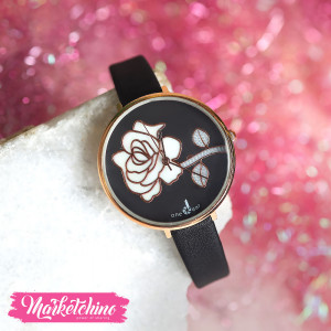 Watch For Women-Black Flower