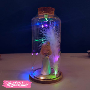 Glass Lighting Lamp-Light Blue Dress 