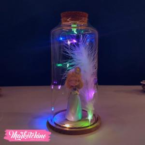 Glass Lighting Lamp-Purple  Dress 