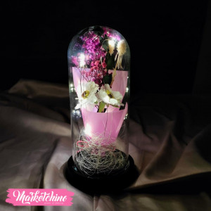 Glass Lighting Lamp-Fuchias Baby Flower