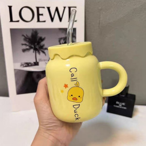 Ceramic Jar Mug-Yellow Duck