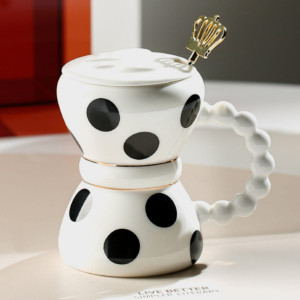 Ceramic Mug-White Dotes 