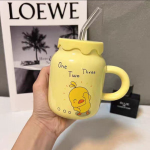 Ceramic Jar Mug-Yellow Duck 2