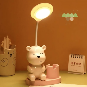 Acrylic Lighting Lamp&Pencil Case & Sharpener-Pink Bear
