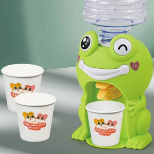 Set OF 2Cups & Water Dispenser Toy for Children Mini Pumps Drinking Fountain - Frog