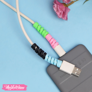 Set Of 4pcs Spiral Data Cable Protective Suitable for The Charging Cable 0.03 mm