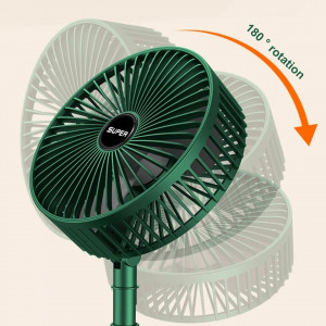 Handheld Portable Fan USB Rechargeable Built-in Battery Operated & Stand Mobil 